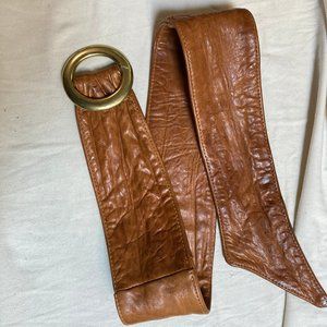 Brown Leather Adjustable Belt from Marnie Bugs